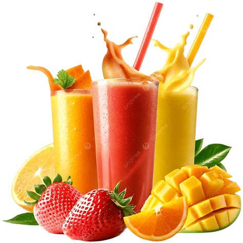 Refreshing Fruit Smoothies With Strawberries Mango And Orange, Smoothie ...