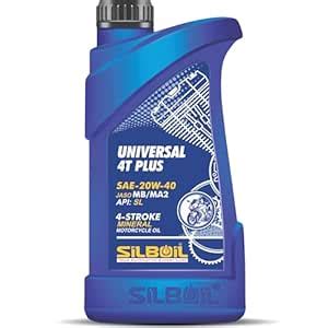 SILBOIL UNIVERSAL 4T-PLUS 20W-40 (API: SL) (JASO: MB/MA-2) High ...