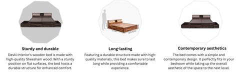 DEVKI INTERIORS Aura Solid Wood King Size Bed with Storage Headboard ...