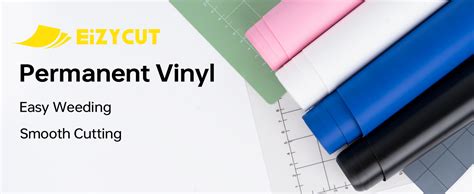 Amazon.com: EIZYCUT Permanent Adhesive Vinyl Roll - 12" x 15ft Matte ...