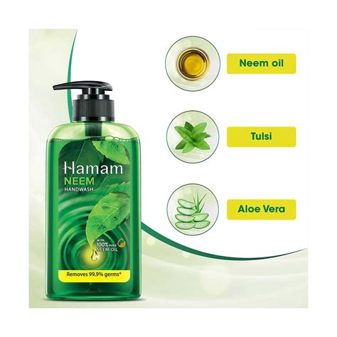 Buy HAMAM NEEM TULSI & ALOE VERA HANDWASH - 190 ML Online & Get Upto 60 ...
