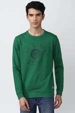 Buy Men Green Graphic Print Crew Neck Sweatshirt Online - 741529 | Van ...