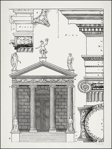 Classical Plans 1 | Buy Architectural Wall Art | Wall Art Prints ...