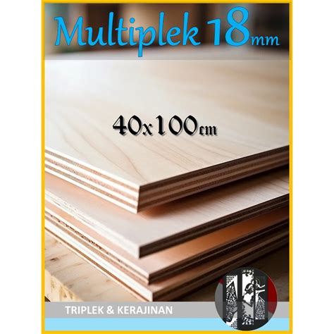 Jual Triplek 18mm 40x100 cm Multiplek MDF Melamin Blokmin Blokboard 18 ...