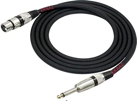 EKAAZ xlr microphone cable 6.35mm TS Mono to XLR 3 Pin Female Mic Cable ...
