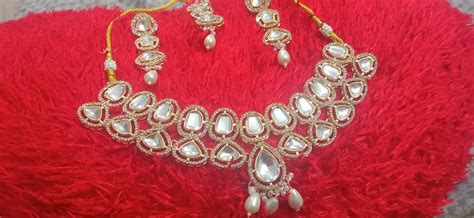 Buy ZAVERI PEARLS Gold Tone Austrian Diamonds Artificial Stones & Beads ...