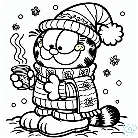 Garfield Christmas Coloring Pages