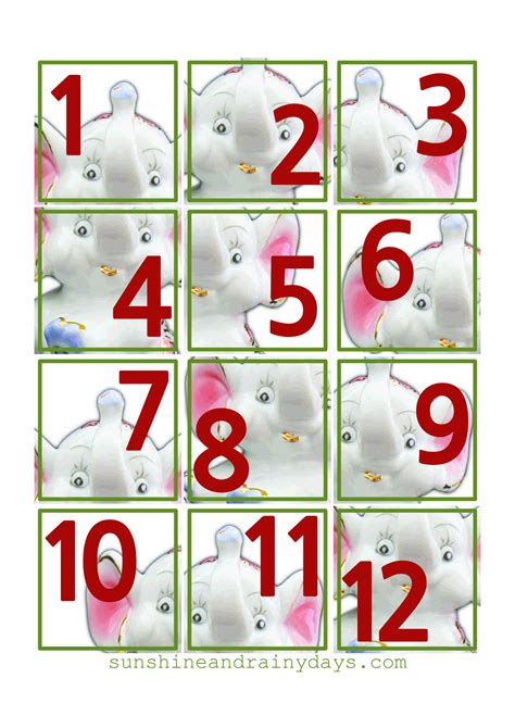 White Elephant Gift Exchange Printable Numbers | Rossy Printable