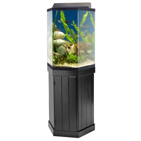 Hexagon Fish Aquarium with Stand | Hexagon fish tank, Fish tank design ...