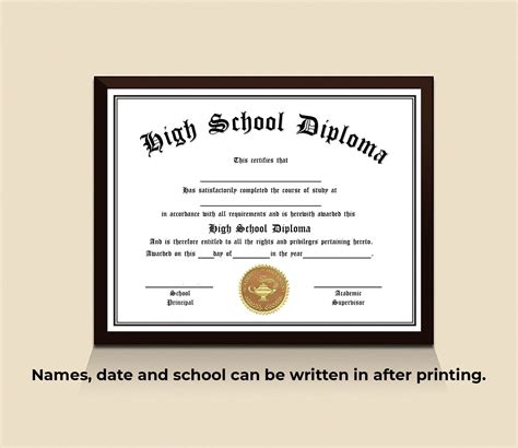 Editable home high school diploma template personalized name high ...