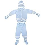Montu Bunty Wear New Born Baby Woolen Knitted Baby Set (3Pcs Suit ...