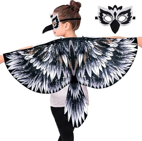 Buy Eagle-Bird-Wings-Costume for Kids and Headband Parrot Owl Dress Up ...