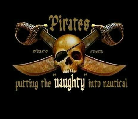 Pirates Putting the Naughty Into Nautical Pirate Art Print - Etsy