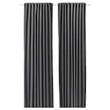 SANELA curtains, 1 pair, dark blue/with heading tape, 140x250 cm (55x98 ...