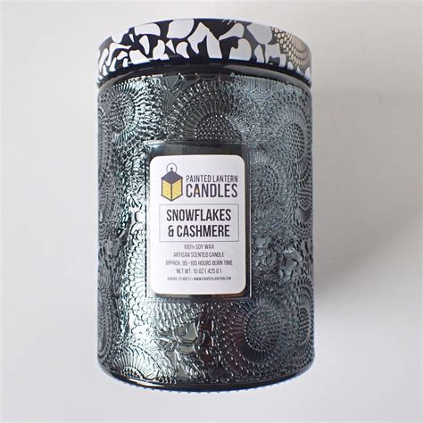Snowflakes and Cashmere (Beacon Collection) – Painted Lantern Candles