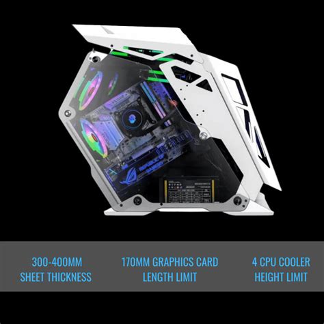 TopTecSales Compact White Gaming Desktop PC Cabinet with M-ATX India | Ubuy