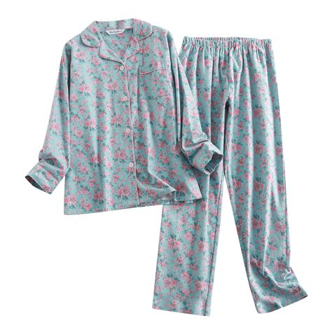 GDREDA Soft Pajamas for Women Cotton Flannel Ladies Pajamas Loungewear ...