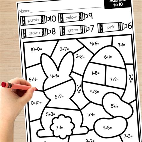 Image result for Color by Number Math Addition