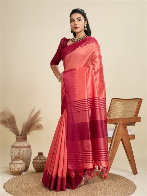 Buy Raw Silk Saree Featuring Beautiful Solid Weaving 30431 Online ...