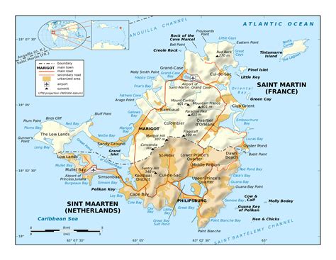Printable Map Of St Maarten