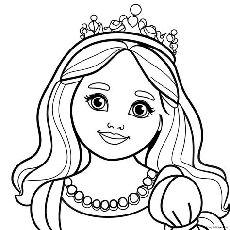 Girly Princess Coloring Page (50713-40105)