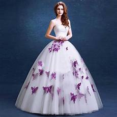 Purple Gown For Wedding by Purple Wedding Dress 2016 Fashionable Butterfly Purple Gown For Wedding