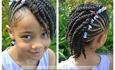 Twist To The Side Hairstyle by Side Cornrows With Two Strand Twists Twist Hairstyles Twist To The Side Hairstyle