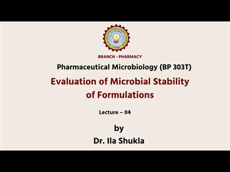 Pharmaceutical Microbiology Video Lectures | Bachelor of Pharmacy 3rd ...