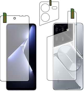 Spnrs Front Back screen Protector Compatible With Tecno Pova 5::Tecno ...