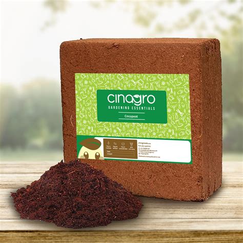 Cinagro Cocopeat (1 kg Block), Natural Coconut Coir Fibres, Organic ...