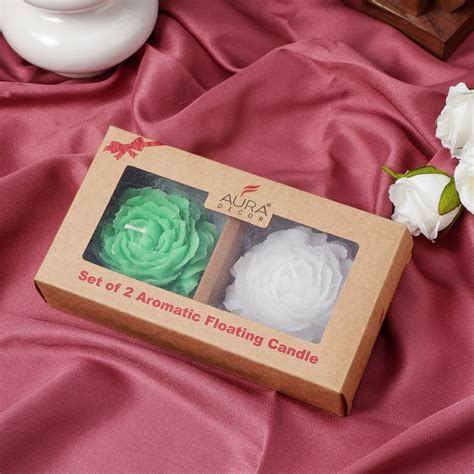 Floating Flower Candle Set - Aromatic Duo – AuraDecor