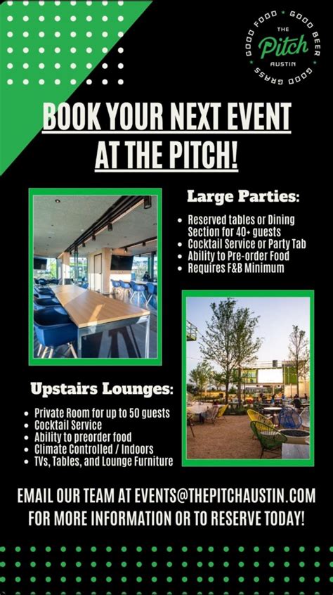 Need a place to host your event! The Pitch has everything you need ...