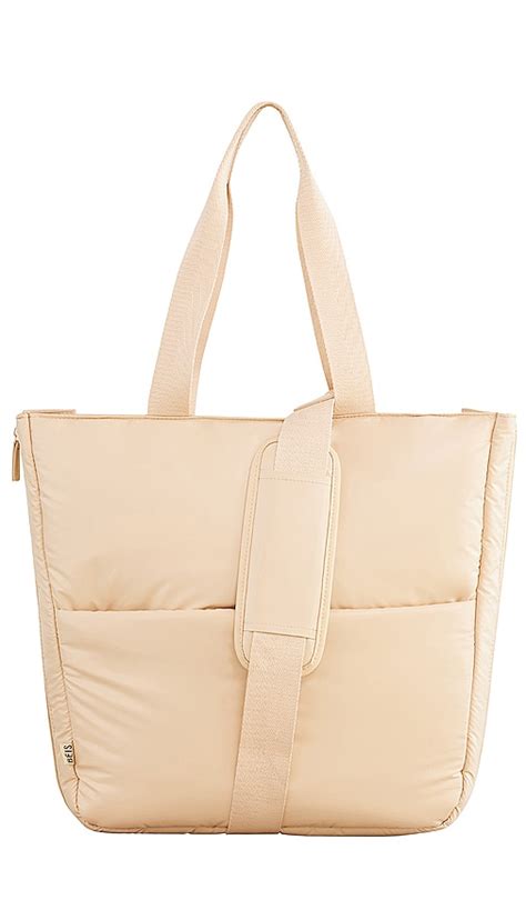BEIS The Expandable Puffy Tote in Beige | REVOLVE