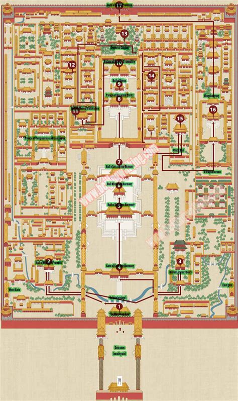 Forbidden city map + best travel routes | Beijing Walking Tours