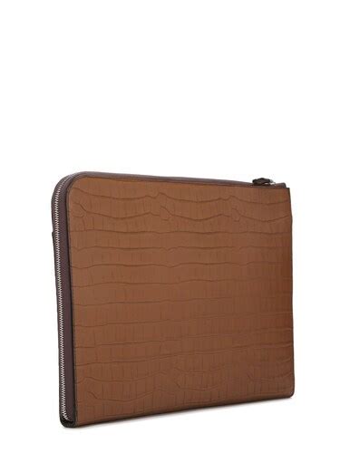 Buy Women Brown Croc-Skin Patterned Laptop Case Online at The ...