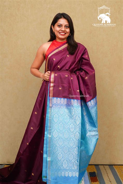 Deep Cofee Brown With Gold Border Soft Silk Saree|brown saree saree ...