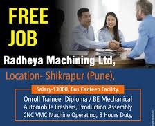 Walk in interview at Radheya Machining Ltd Shikrapur, Maharashtra For ...