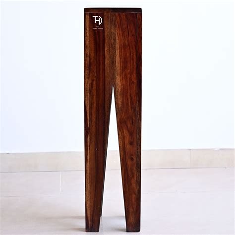Buy V Cut Designer End Table Natural Online in India | The Home Dekor