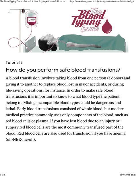 The Blood Typing Game - Tutorial 3 How do you perform safe blood ...