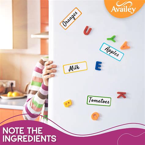 Buy Availey 32 Pieces Magnetic Dry Erase Labels - Reusable Strips for ...