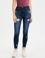 Buy American Eagle Women Blue Ne(x)t Level Super High-Waisted Jegging ...