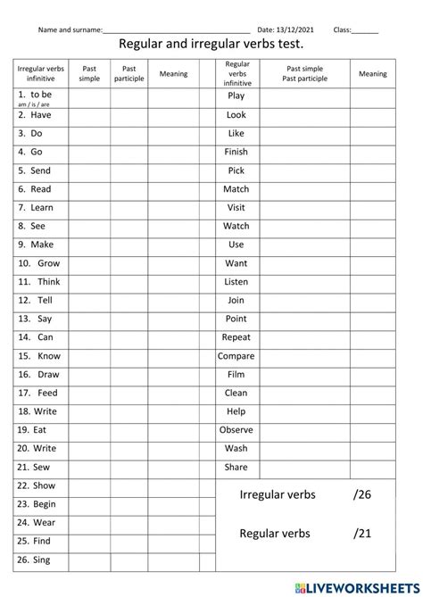 Irregular Worksheet 的图像结果