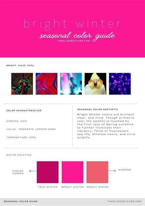 Guide to the bright winter seasonal color palette the aligned lover ...