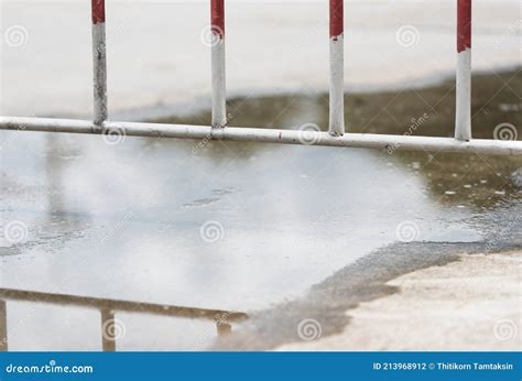 Water Stains on the Cement Floor and Reflection Stock Photo - Image of ...