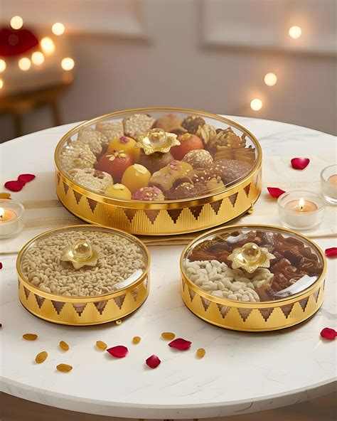 Golden Grace Trio Jar Set – Aarvi Decor Studio