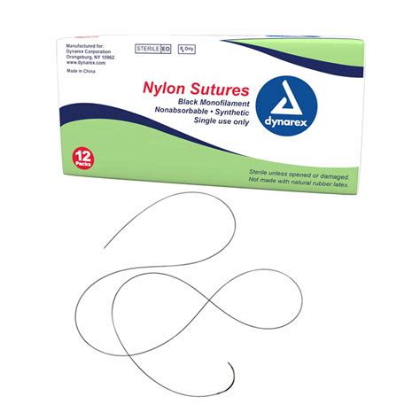 Surgical Nylon Sutures-Non Absorbable-Synthetic Black, 4-0