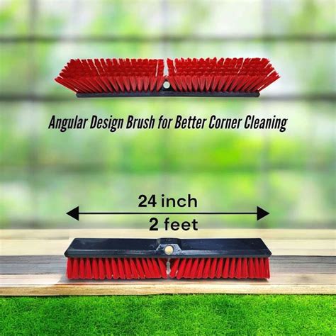 Hitech Road Brush 24" Heavy Duty Cleaning Brush with Long Handle Nylon ...