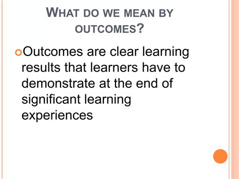 Outcomes-Based Education | PPTX