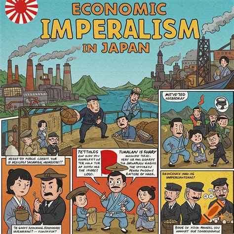 Cartoon drawing on imperialism in Japan, economic and political motives ...