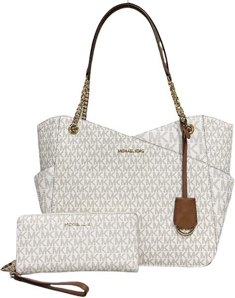 Buy Michael Kors JST Large Chain Shoulder Tote JST Continental Wristlet ...